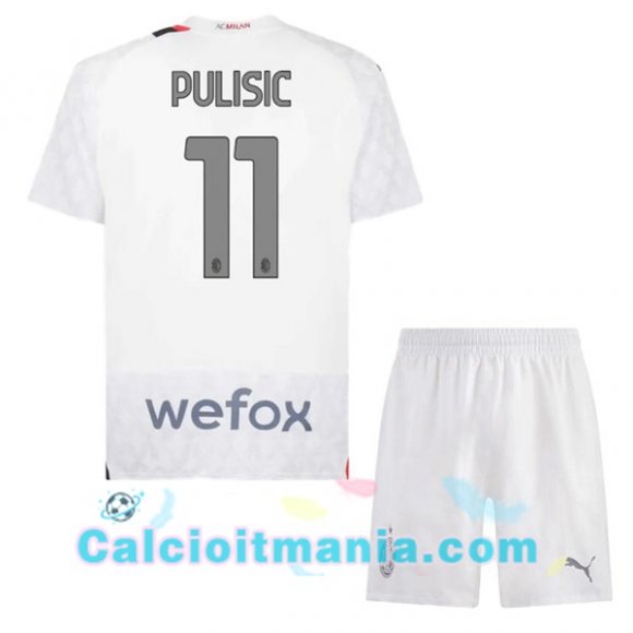 Maglia Calcio Milan Pulisic 11 - Replica 2024/2025, Adulto E Bambino, 100% Poliestere - Foto 8